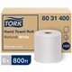 TORK Universal Hand Towel Roll - 1 Ply - 8" x 800 ft - 7.80" Roll Diameter - Natural, White - Paper - Embossed - For Hand - 6
