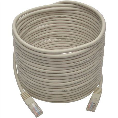 Eaton Tripp Lite Series Cat5e 350 MHz Molded (UTP) Ethernet Cable (RJ45 M/M), PoE - White, 25 ft. (7.62 m) - 25 ft Category 5e N