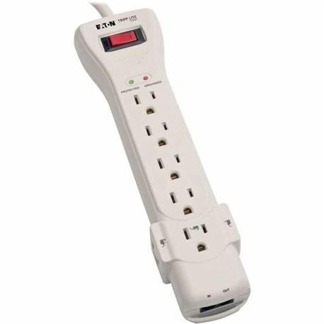 Tripp Lite by Eaton Protect It! 7-Outlet Surge Protector, 15 ft. (4.57 m) Cord, 2520 Joules, Fax/Modem Protection, RJ11 - 7 x NE