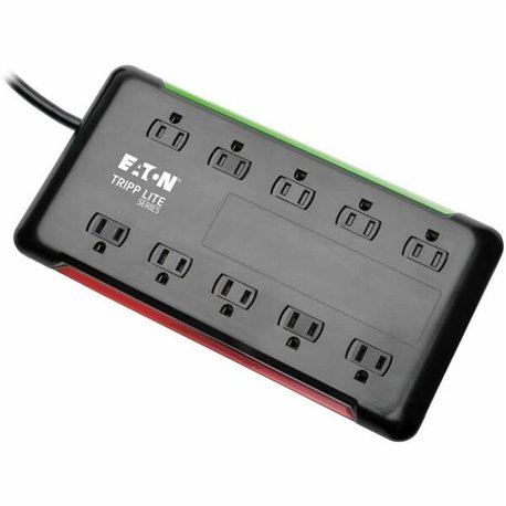 Tripp Lite by Eaton Protect It! 10-Outlet Surge Protector, 6 ft. Cord, 2880 Joules, Black Housing - 10 x NEMA 5-15R - 1800 VA - 