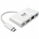 Eaton Tripp Lite Series USB-C Multiport Adapter - HDMI, USB 3.x (5Gbps) Hub Port, Gigabit Ethernet, 60W PD Charging, HDCP, White