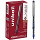 uniball Vision Needle Rollerball Pens - Fine Pen Point - 0.7 mm Pen Point Size - Blue Liquid Ink - 1 Dozen