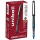 uniball Vision Needle Rollerball Pens - Micro Pen Point - 0.5 mm Pen Point Size - Blue Liquid Ink - 1 Dozen