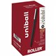uniball Roller Rollerball Pen - Micro Pen Point - 0.5 mm Pen Point Size - Black Liquid Ink - Black Barrel - 36 / Pack