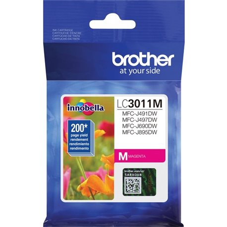 Brother LC3011M Original Standard Yield Inkjet Ink Cartridge - Single Pack - Magenta - 1 Each - 200 Pages