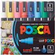 uni Posca PC-5M Paint Markers - Medium Marker Point - Assorted Water Based, Pigment-based Ink - 8 / Pack