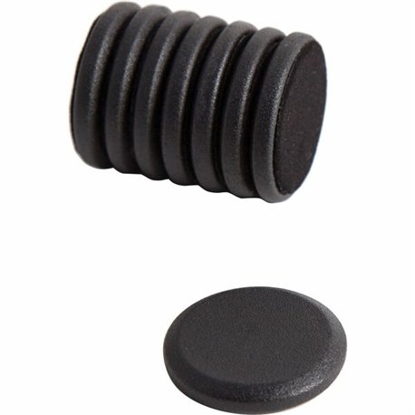 U Brands High Energy Metal Magnets - 1.25" Diameter - Round - Durable - 8 / Pack - Black