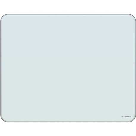 U Brands Frosted Glass Dry Erase Board - 16" (1.3 ft) Width x 20" (1.7 ft) Height - Frosted White Tempered Glass Surface - Recta