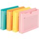 Smead Straight Tab Cut Letter Recycled File Jacket - 8 1/2" x 11" - 2" Expansion - Aqua, Goldenrod, Pink, Yellow - 10% Recycled 