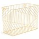 U Brands Vena Hanging File Basket - 6.8" Height x 9.5" Width12.4" Length%Desktop - Gold - Metal - 1 Each