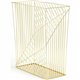 U Brands Metal Wastebasket, Vena Collection, 6 Gallon Capacity, Gold (3232U02-06) - Sturdy, Lightweight - 6.1" Height x 12.2" Wi