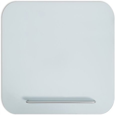 U Brands Magnetic White Glass Dry-Erase Board, 35" X 35" - 35" (3 ft) Width x 35" (3 ft) Height - White Tempered Glass Surface -