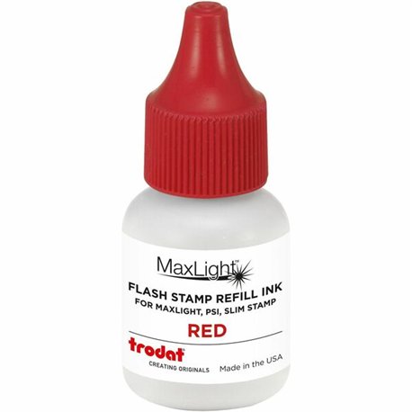 Stamp-Ever Pre-inked Stamp Ink Refill - 1 Each - Red Ink - 0.24 fl oz - Red - Plastic