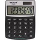 Victor 1000 Mini Desktop Calculator - Large LCD, Battery Backup, Independent Memory, Plastic Key, Dual Power - 0.71" - 8 Digits 