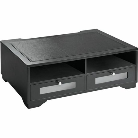 Victor 1130-5 Midnight Black Printer Stand - 2 x Shelf(ves) - 7.8" Height x 21.8" Width x 15.3" Depth - Desktop - Matte - Wood, 