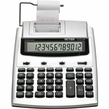 Victor 12123A Printing Calculator - Extra Large Display, Date, Clock, Environmentally Friendly, Item Count, 4-Key Memory, Indepe