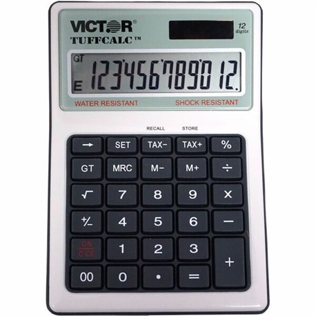 Victor 99901 TuffCalc Calculator - Extra Large Display, Angled Display, Water Proof, Shock Resistant, Battery Backup, 3-Key Memo