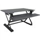 Victor High Rise Height Adjustable Standing Desk with Keyboard Tray (36" , Gray) - Gas Spring System Transforms Sit-Down Desk in
