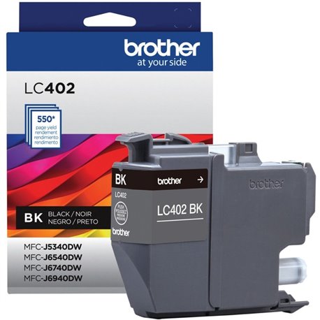 Brother LC402BKS Original Inkjet Ink Cartridge - Black Pack - 550 Pages