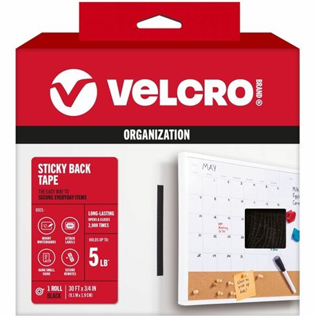 VELCRO 91137 General Purpose Sticky Back - 10 yd Length x 0.75" Width - For Mount Picture/Poster, Multi Surface - 1 / RollRoll -