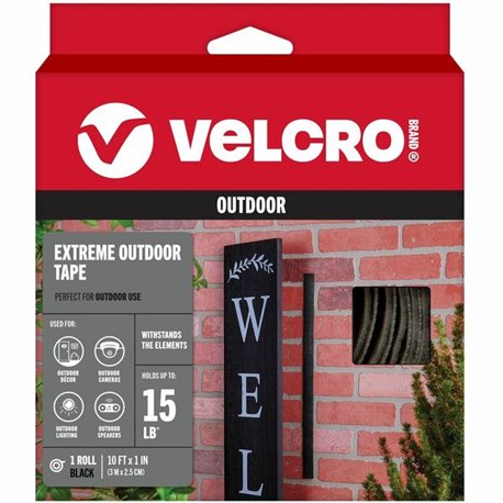 VELCRO 91843 Heavy Duty Extreme Outdoor - 10 ft Length x 1" Width - Plastic - Weather Resistant, UV Resistant, Water Resistant -
