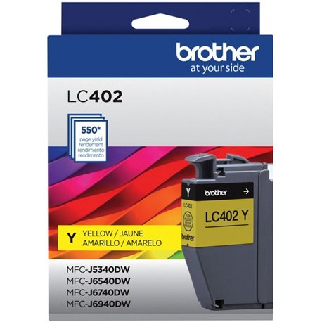 Brother LC402YS Original Inkjet Ink Cartridge - Yellow Pack - 550 Pages