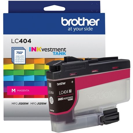 Brother INKvestment LC404M Original Standard Yield Inkjet Ink Cartridge - Single Pack - Magenta - 1 Each - 750 Pages