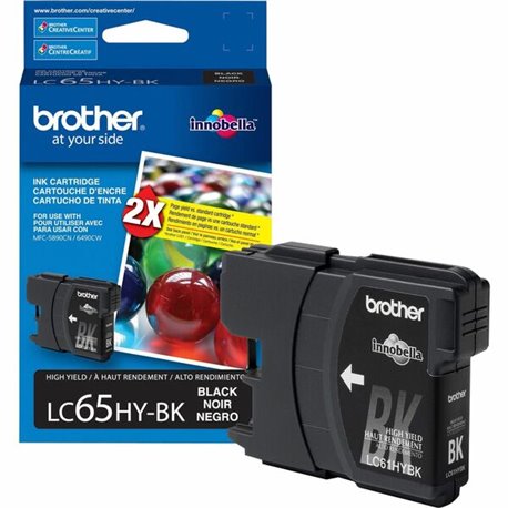 Brother LC65HYBK Original Ink Cartridge - Inkjet - 900 Pages - Black - 1 Each