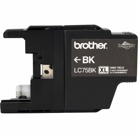 Brother LC75BK Original Ink Cartridge - Inkjet - 600 Pages - Black - 1 Each