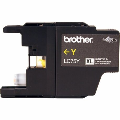 Brother LC75Y Original Ink Cartridge - Inkjet - 600 Pages - Yellow - 1 Each