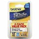 Brother P-touch Nonlaminated M Tape Value Pack - 1/2" Width - Rectangle - White - 2 / Pack - Self-adhesive