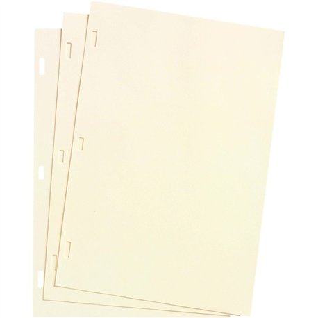 Wilson Jones Plain Ledger Paper - 28 lb - Letter - 8.50" x 11" Sheet Size - 3 x Holes - Ivory - Ivory Sheet(s) - 100 / Box