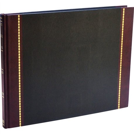 Wilson Jones Visitors Register Book - 104 Sheet(s) - Letter - 12.25" x 9.50" Sheet Size - 5 Columns per Sheet - Black, Red, Blue