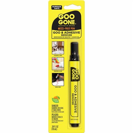 Goo Gone Mess-free Pen - For Multipurpose - 0.34 fl oz - Spill Proof, Unbreakable, Compact, Mess-free, Long Lasting - 1 Each - B