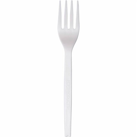 WNA 7" Plant Starch Forks - 50/Pack - Fork - Breakroom - Beige