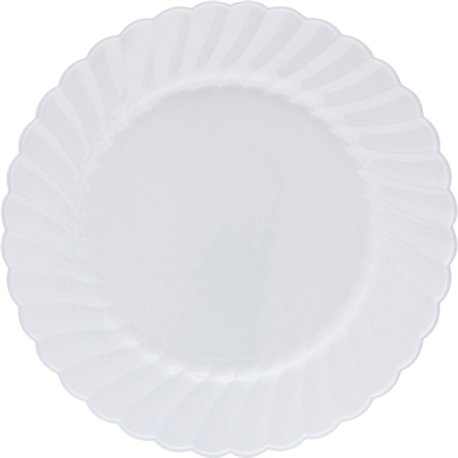 Classicware 6" Heavyweight Plates - 12 / Pack - Picnic, Party - Disposable - 6" Diameter - White - Plastic Body - 15 / Carton