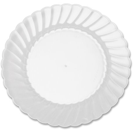 Classicware 6" Heavyweight Plates - Disposable - 6" Diameter - Clear - Polystyrene, Plastic Body - 12 / Pack