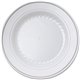 Masterpiece 10-1/4" Heavyweight Plates - Picnic, Party - Disposable - 10.3" Diameter - White - Plastic Body - 10 / Pack