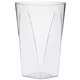 Milan Trendy Tumblers - Square-to-Round - 16 / Pack - Clear - Polystyrene - General Purpose