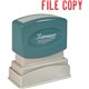 Xstamper FILE COPY Title Stamp - Message Stamp - "FILE COPY" - 0.50" Impression Width x 1.63" Impression Length - 100000 Impress