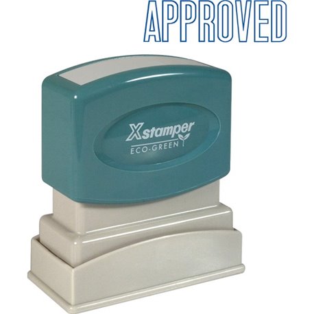 Xstamper APPROVED Title Stamp - Message Stamp - "APPROVED" - 0.50" Impression Width x 1.63" Impression Length - 100000 Impressio