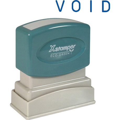 Xstamper VOID Title Stamp - Message Stamp - "VOID" - 0.50" Impression Width x 1.63" Impression Length - 100000 Impression(s) - B