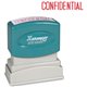 Xstamper CONFIDENTIAL Title Stamp - Message Stamp - "CONFIDENTIAL" - 0.50" Impression Width x 1.63" Impression Length - 100000 I