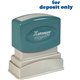 Xstamper "for deposit only" Title Stamp - Message Stamp - "FOR DEPOSIT ONLY" - 0.50" Impression Width x 1.62" Impression Length 