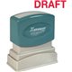 Xstamper DRAFT Stamp - Message Stamp - "DRAFT" - 0.50" Impression Width x 1.63" Impression Length - 100000 Impression(s) - Red -