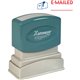 Xstamper E-MAILED Title Stamp - Message Stamp - "E-MAILED" - 0.50" Impression Width - 100000 Impression(s) - Blue, Red - Polymer