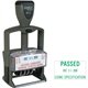 Xstamper ClassiX Self-inking Plastic Date Stamp - Custom Message/Date Stamp - 1.25" Impression Width x 2.12" Impression Length -