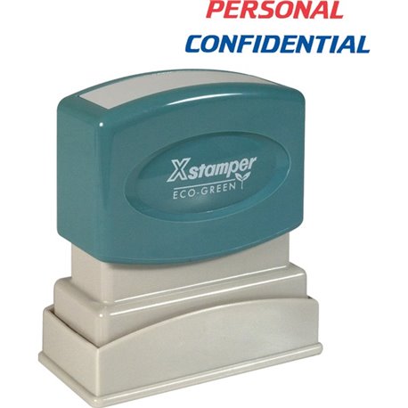 Xstamper PERSONAL CONFIDENTIAL Stamp - Message Stamp - "PERSONAL/CONFIDENTIAL" - 0.50" Impression Width - 100000 Impression(s) -