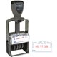 Xstamper Heavy-duty PAID Self-Inking Dater - Message/Date Stamp - "PAID" - Blue, Red - Metal, Plastic Metal - 1 Each