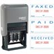 Xstamper Self-Inking Paid/Faxed/Received Dater - Message/Date Stamp - "PAID, FAXED, RECEIVED" - 0.93" Impression Width - Blue, R